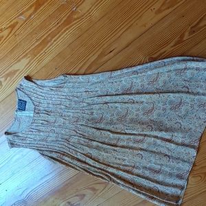 Vintage Cynthia Rowley silk crepe multi colored paisley cocktail dress size 8